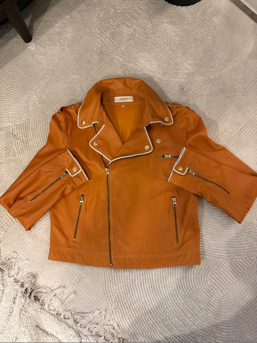 Leather Moto Jacket by Jackett New York - Picture 2 of 6
